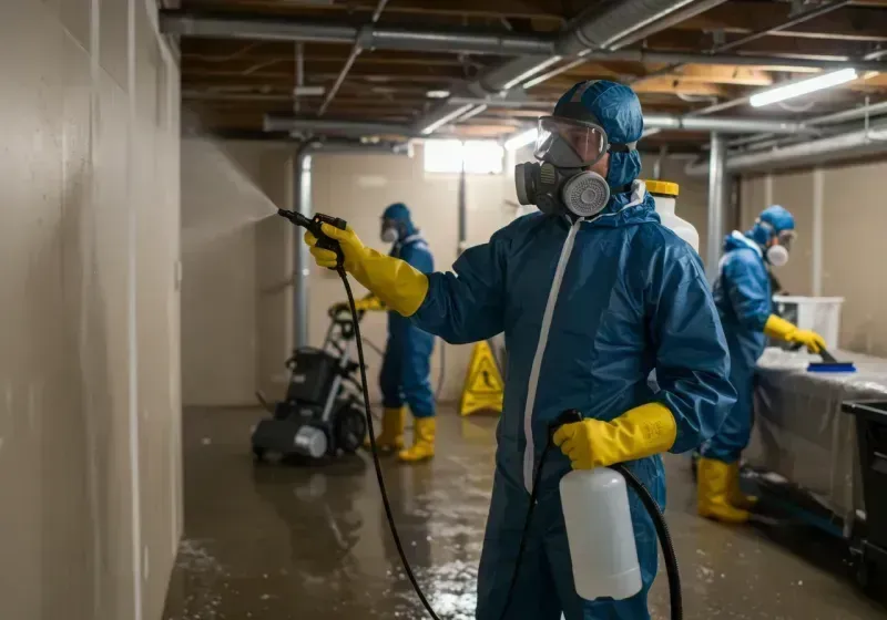 Basement Sanitization and Antimicrobial Treatment process in Mountain View, AR